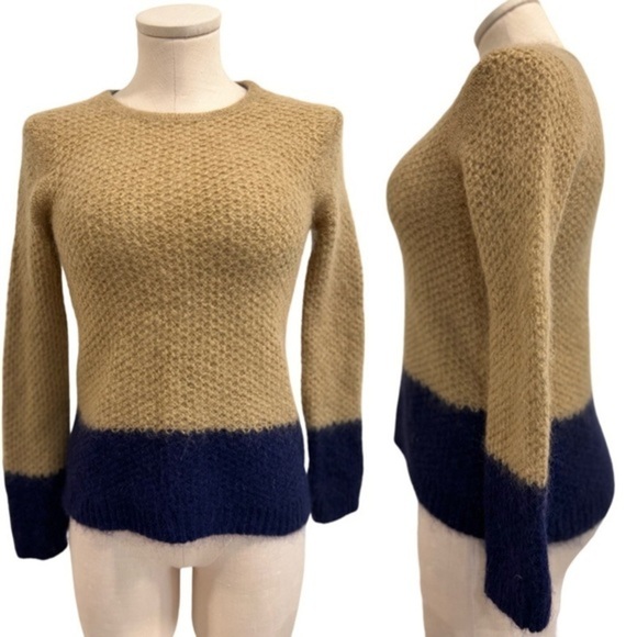 Boden Color Block Mohair Blend Fitted Sweater - Picture 1 of 14